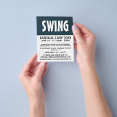 Moderne, oude honkbal en reclamebrochure flyer (Hand)