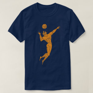 Moderne Oude Olympiërs Volleybal Donker T-shirt