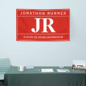 Moderne, oude professional | Rood en wit Spandoek (Beurs)