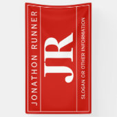 Moderne, oude professional | Rood en wit Spandoek (Verticaal)