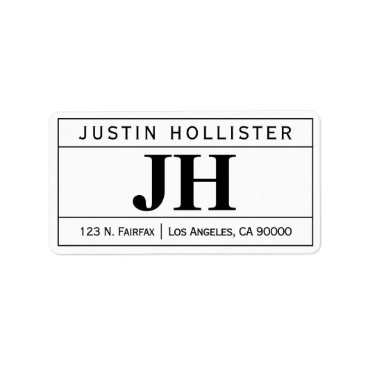 Moderne, oude professional | Wit en zwart Etiket (Voorkant)