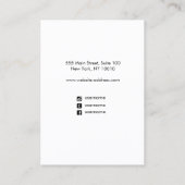 Moderne, oude, witte oormerking visitekaartje (Achterkant)