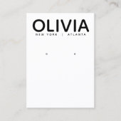 Moderne, oude, witte oormerking visitekaartje (Voorkant)