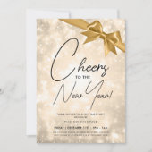 MODERNE oudejaarsavond Gouden Champagne Bokeh Goud Kaart (Voorkant)