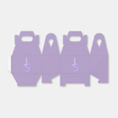 Moderne Overlapende Monogram Initiaal | Paars Bedankdoosjes (Uitgevouwen)