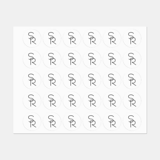 Moderne overlappende initialen labels (Vel)