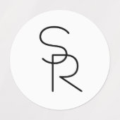 Moderne overlappende initialen labels (Design 1)