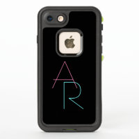 Moderne overlappende Initialen | Roze Turquoise Bl