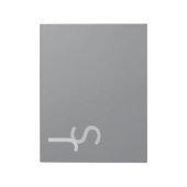 Moderne overlappende monografische Initialen | Gra Notitieblok (Gedraaid)