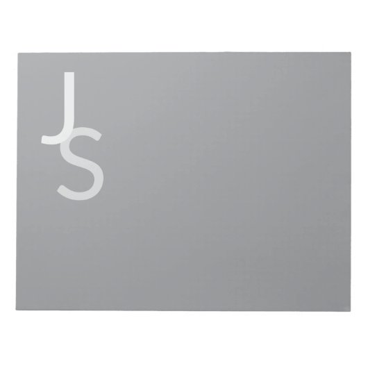 Moderne overlappende monografische Initialen | Gra Notitieblok (Voorkant)