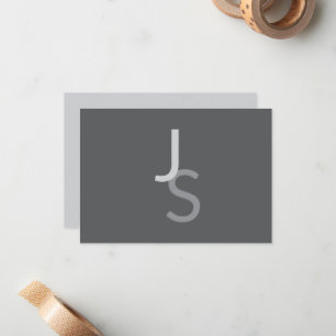 Moderne overlappende monografische Initialen Gra Notitiekaartje