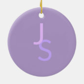 Moderne overlappende monografische Initialen | Paa Keramisch Ornament (Achterkant)