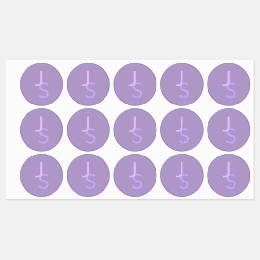 Moderne overlappende monografische Initialen | Paa Labels (Vel)