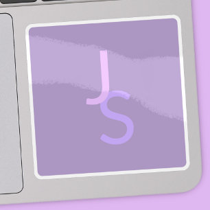 Moderne overlappende monografische Initialen   Paa Sticker