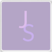 Moderne overlappende monografische Initialen | Paa Sticker (Voorkant)