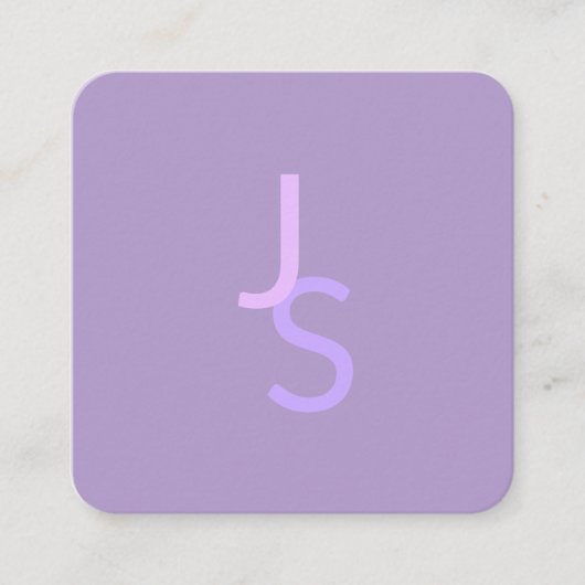 Moderne overlappende monografische Initialen | Paa Vierkante Visitekaartje (Voorkant)