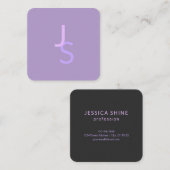 Moderne overlappende monografische Initialen | Paa Vierkante Visitekaartje (Voorkant / Achterkant)