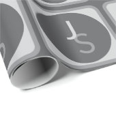 Moderne Overlappende Monogram Initiaal Letters | G Cadeaupapier (Rol Hoek)