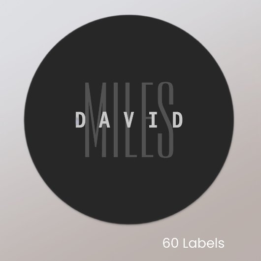 Moderne Overlappende Naam & Achternaam Labels