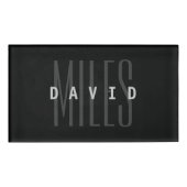 Moderne overlappende naam en achternaam naambadge (Voorkant)