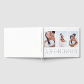 Moderne Overlay | Drie Foto's Bruiloft Gastenboek (Volledig)