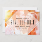 Moderne overlay | Foto Opslaan Datum bekendmaking Save The Date (Voorkant)
