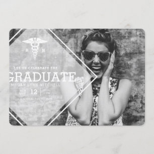 Moderne overlay RN Graduation Party Photo Kaart
