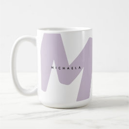 Moderne, overmaatse monogrammen Initiaal & naam Koffiemok