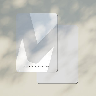 Moderne, overmaatse monogrammen Initiaal & naam Notitiekaartje