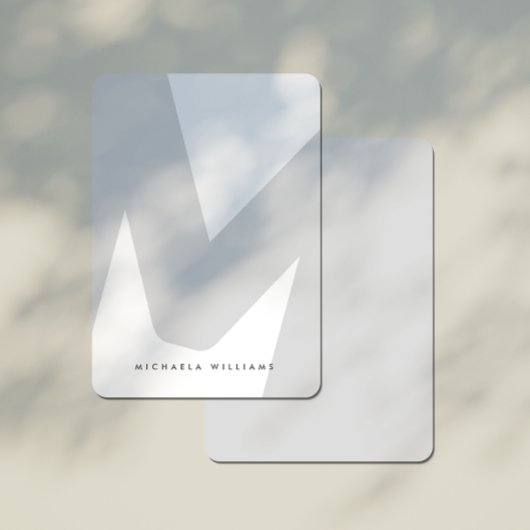 Moderne, overmaatse monogrammen Initiaal & naam Notitiekaartje