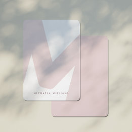 Moderne, overmaatse monogrammen Initiaal & naam Op Notitiekaartje