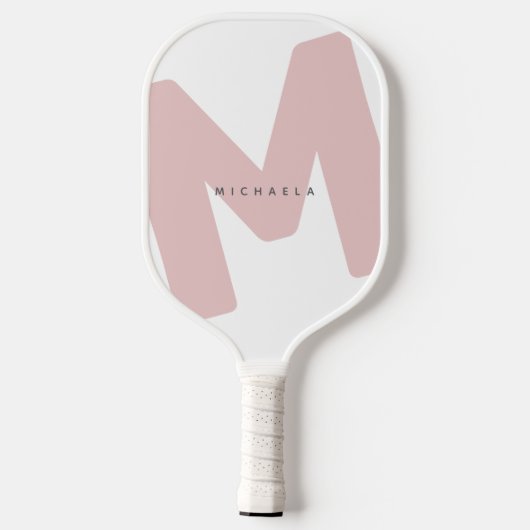Moderne, overmaatse monogrammen Initiaal & naam Pickleball Paddle (Achterkant)