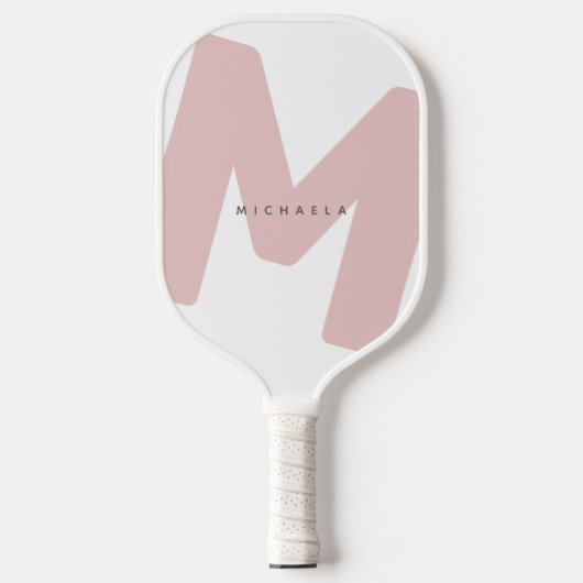 Moderne, overmaatse monogrammen Initiaal & naam Pickleball Paddle (Voorkant)