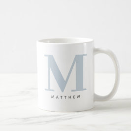 Moderne, overmaatse monogrammen Initiaal & naamkof Koffiemok