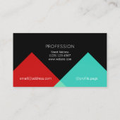 Moderne overvloeistijl visitekaartje (Achterkant)