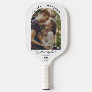Moderne Paar Foto Beter Samen Aangepast Pickleball Paddle