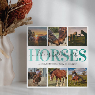 Moderne Paarden Foto Collage Fotoplaat