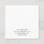 Moderne paardenbloemen sieraden oorbel display vierkante visitekaartje (Achterkant)