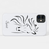 Moderne paardensilhouet afbeelding kunst op wit Case-Mate iPhone case (Achterkant (horizontaal))