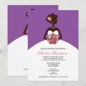 Moderne Paars Bridal Shower Kaart (Voorkant / Achterkant)