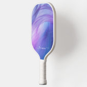 Moderne Paarse blauwe roze kalligrafie Pickleball Paddle (Links)