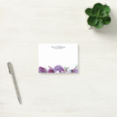 Moderne Paarse Bloem Naam Post-it® Notes (Kantoor)