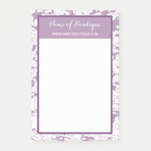 Moderne Paarse Bloemen Meisje Beauty Boutique Post-it® Notes