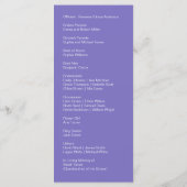 Moderne paarse bloemenelegantie programma (Achterkant)