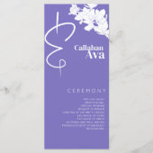 Moderne paarse bloemenelegantie programma (Voorkant)