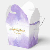 Moderne Paarse bruiloft Bedankdoosjes (Geopend)