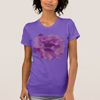 Moderne paarse camellia bloem T-shirt