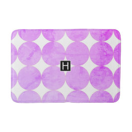 Moderne Paarse cirkels | Monogram Badmat