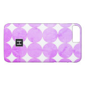 Moderne Paarse cirkels | Monogram Case-Mate iPhone Case (Achterkant (Horizontaal))