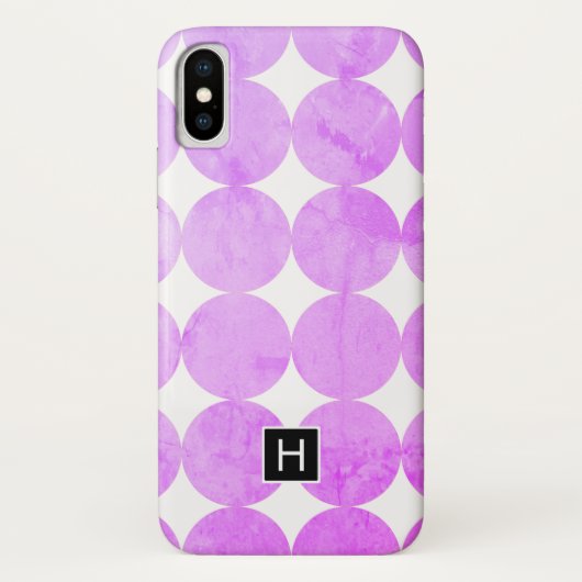 Moderne Paarse cirkels | Monogram Case-Mate iPhone Case (Achterkant)